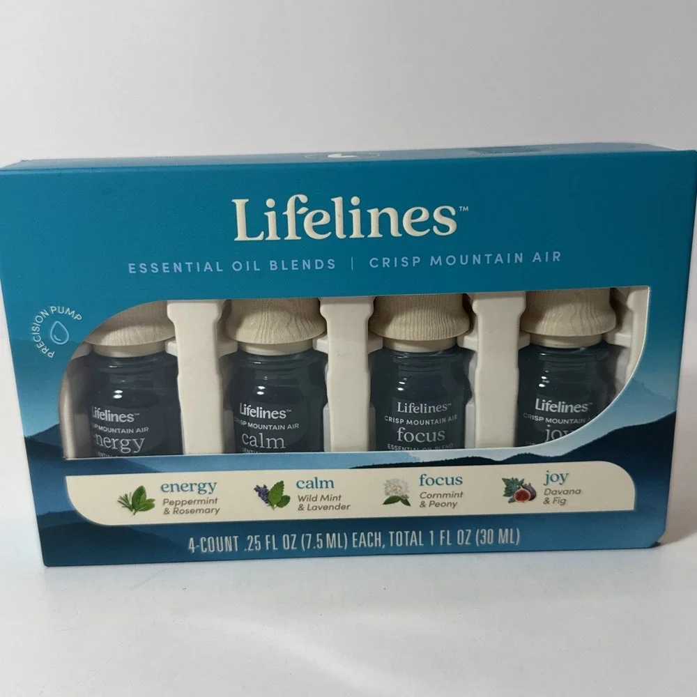 Lifelines Essential Oil Blends - Mess-Free Aromatherapy for Home Crisp Mt Air